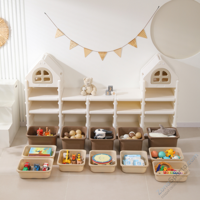 Стеллаж для игрушек Unix Kids Camel (12 ящиков)