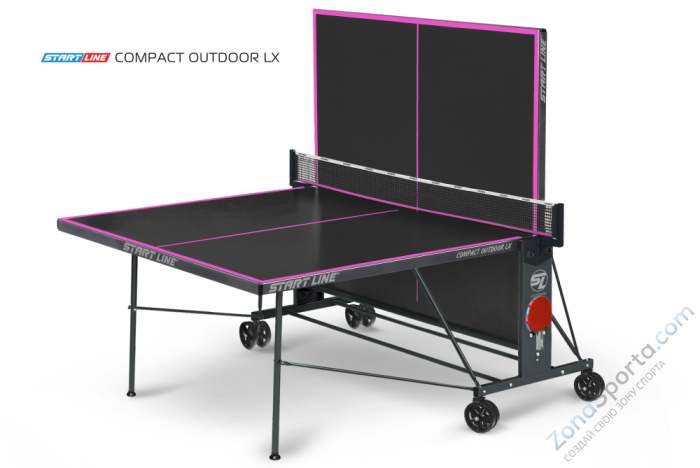 Стол теннисный Start Line Compact-2 LX Всепогодный Black
