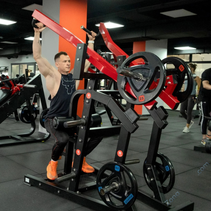 Тяга верхнего блока на свободных весах Protrain PP102