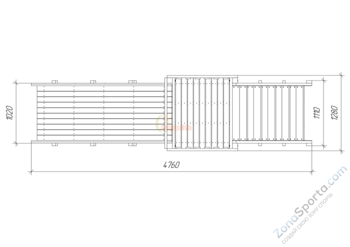 Зимняя горка Савушка Зима Wood-1