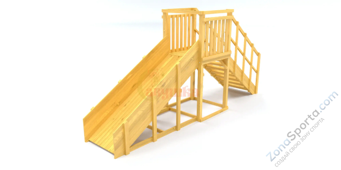 Зимняя горка Савушка Зима Wood-2