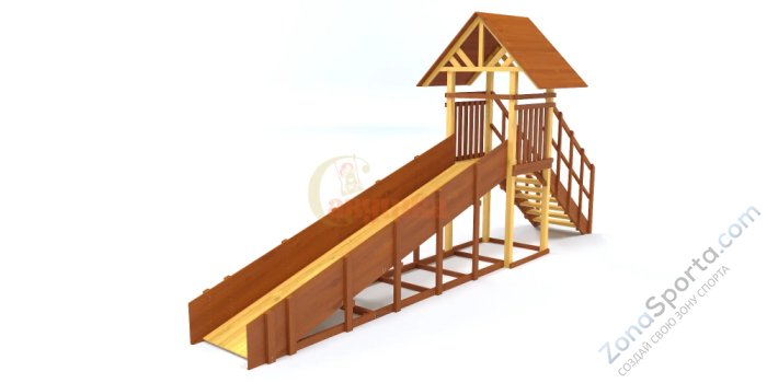 Зимняя заливная горка Савушка Зима - 5 скат 5 метров